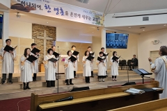 2025년 2월 16일  성가대 찬양 모습